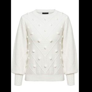 White round neck sweater size M